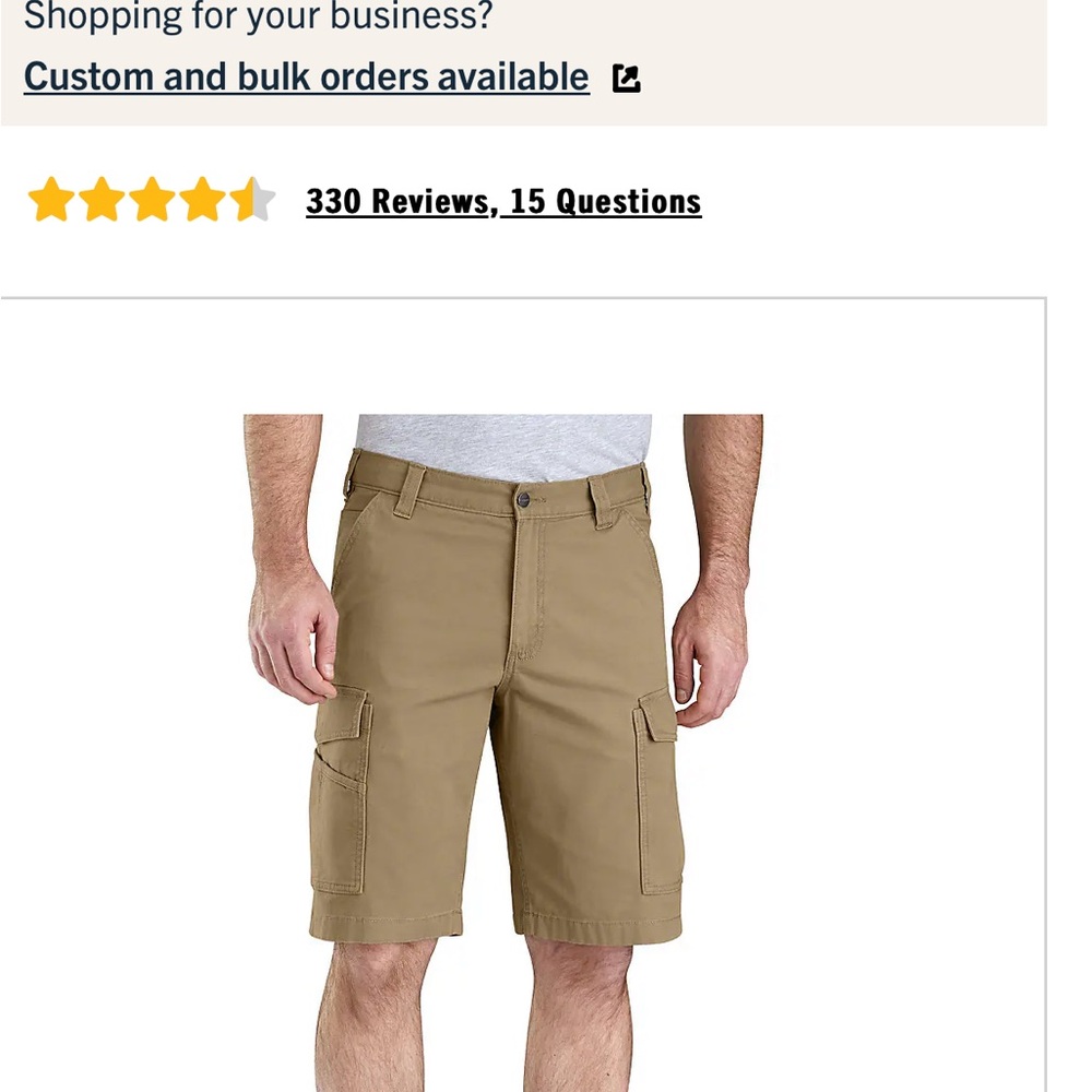 Carhartt Relaxed Fit Cargo Shorts NWOT